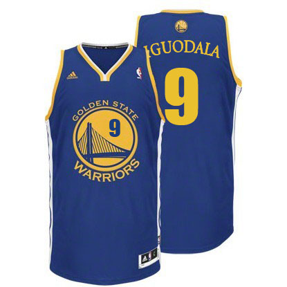 Men's  Golden State Warriors #9 Andre Iguodala Road Blue Jersey